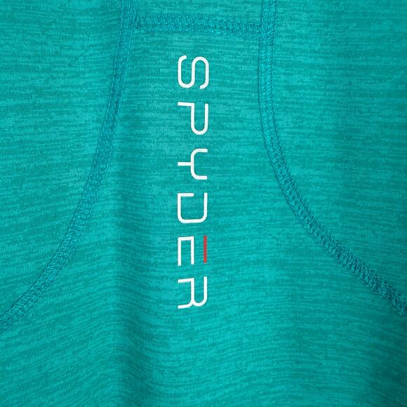 SPYDER Men’s Short Sleeve Rash Guard XL Teal Scuba UPF Quick Dry Sun Swim Surf - Picture 6 of 8